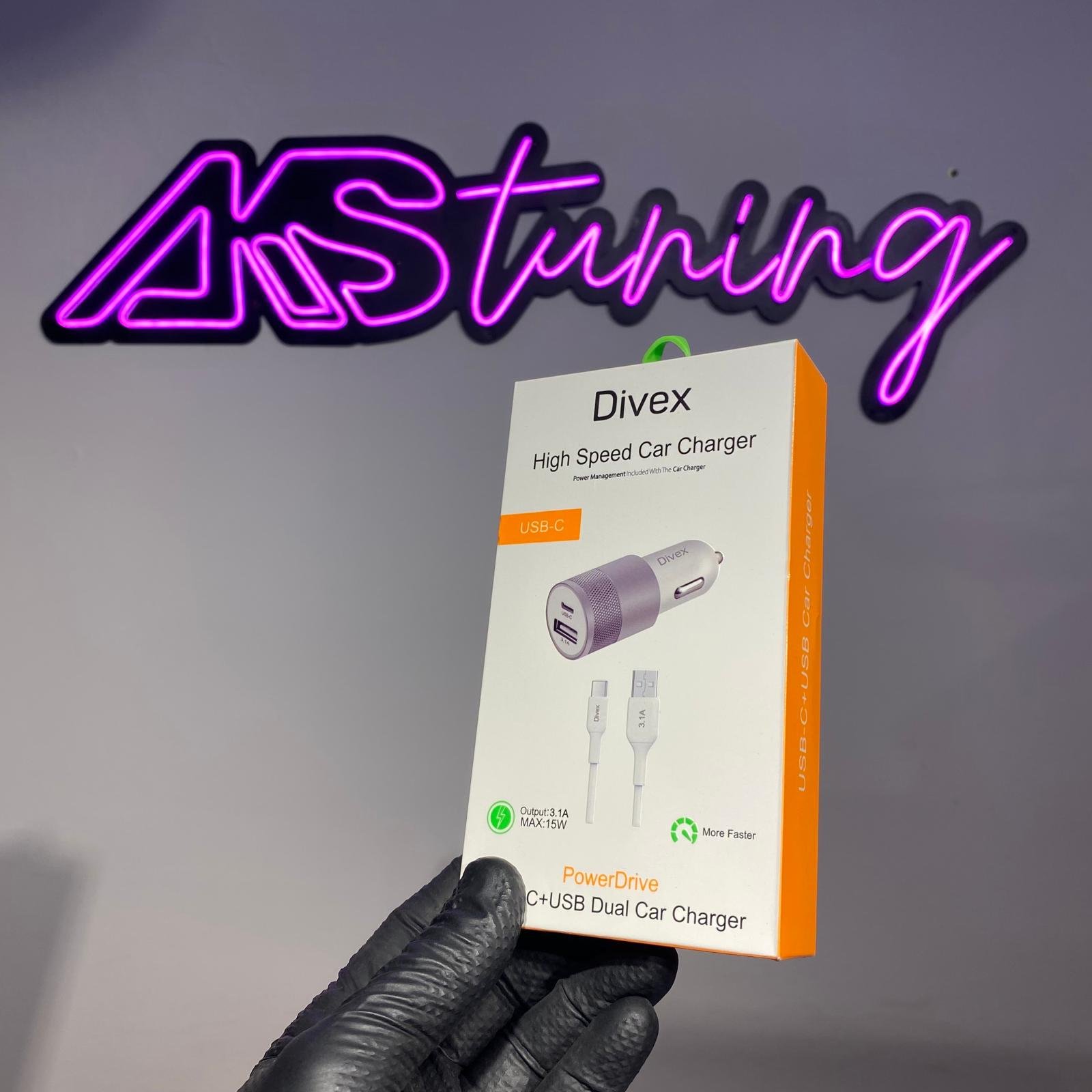 Divex Araç içi Çakmaklık Type-C Hızlı Şarj Adaptörü